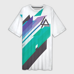 Женская длинная футболка Linkin Park: Green Geometry