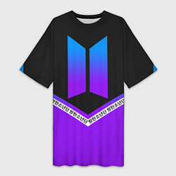 Женская длинная футболка BTS: Neon Symbol
