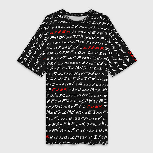 Женская длинная футболка Cyberpunk 2077: Words / 3D-принт – фото 1