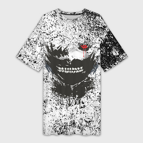 Женская длинная футболка Kaneki Ken: Tokyo Ghoul / 3D-принт – фото 1
