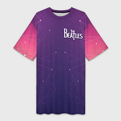 Женская длинная футболка The Beatles: Neon Style