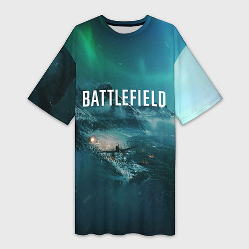 Женская длинная футболка Battlefield: Sea Force / 3D-принт – фото 1