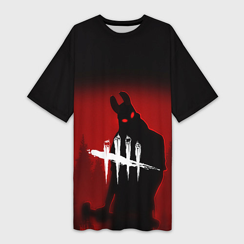 Женская длинная футболка Dead by Daylight / 3D-принт – фото 1
