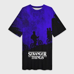 Женская длинная футболка Stranger Things: Moon Biker