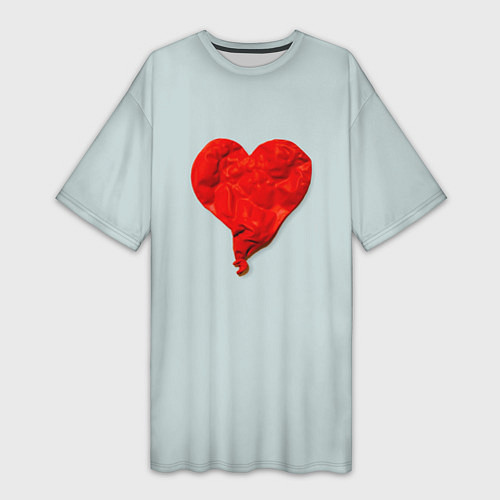 Женская длинная футболка Kanye West: Heartbreak / 3D-принт – фото 1