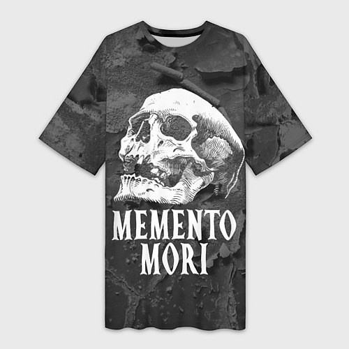 Женская длинная футболка Memento Mori / 3D-принт – фото 1