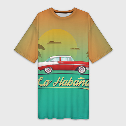 Женская длинная футболка La Habana / 3D-принт – фото 1