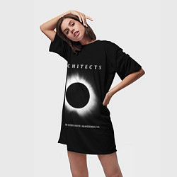 Футболка женская длинная Architects: Black Eclipse, цвет: 3D-принт — фото 2