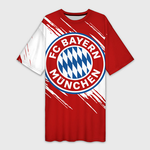 Женская длинная футболка ФК Бавария / 3D-принт – фото 1