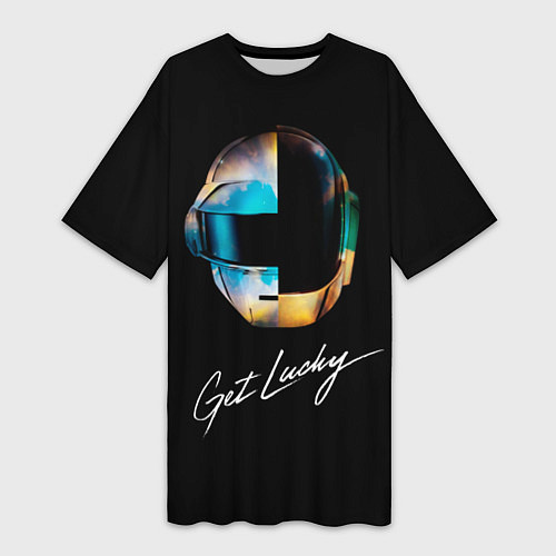 Женская длинная футболка Daft Punk: Get Lucky / 3D-принт – фото 1