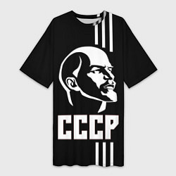 Женская длинная футболка СССР Ленин