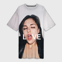 Женская длинная футболка Sasha Grey: LOVE