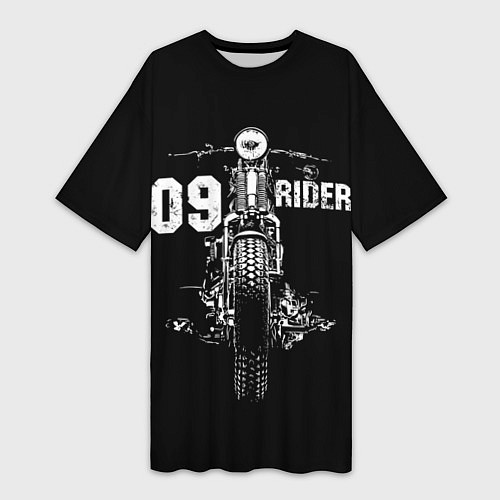 Женская длинная футболка 09 Rider / 3D-принт – фото 1