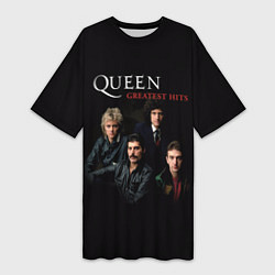 Женская длинная футболка Queen: Greatests Hits