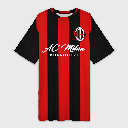 Женская длинная футболка AC Milan / 3D-принт – фото 1