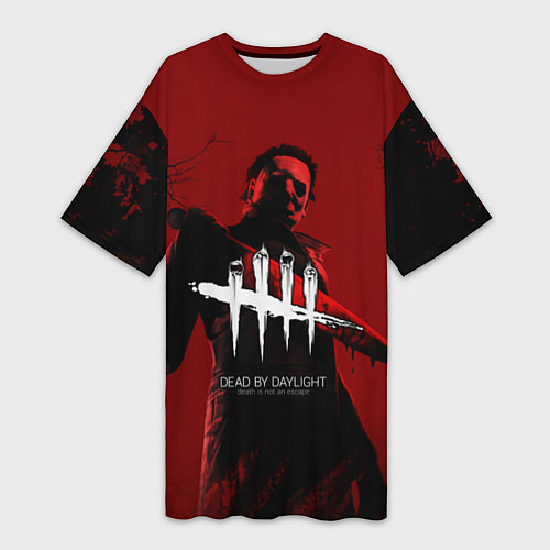 Женская длинная футболка Dead by Daylight / 3D-принт – фото 1