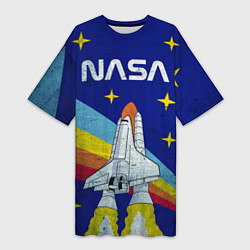 Женская длинная футболка NASA: Magic Space