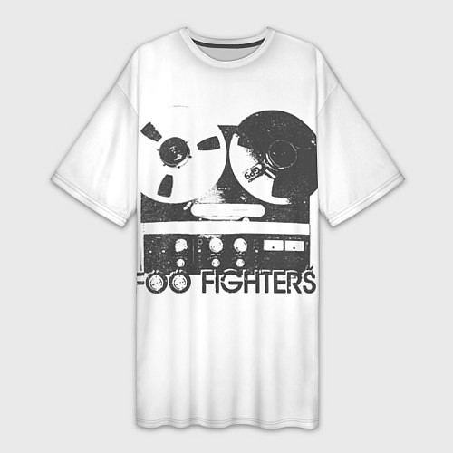 Женская длинная футболка Foo Fighters: Retro Tape / 3D-принт – фото 1