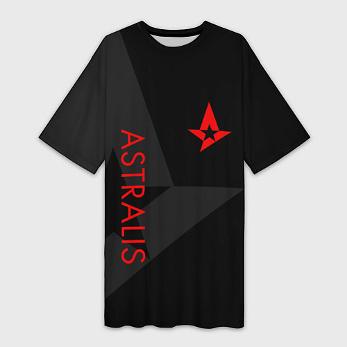 Женская длинная футболка Astralis: Dark Style / 3D-принт – фото 1