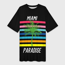 Женская длинная футболка Miami Paradise