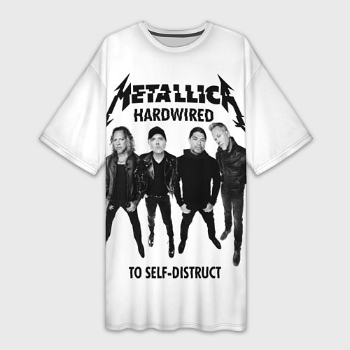 Женская длинная футболка Metallica: Hardwired / 3D-принт – фото 1