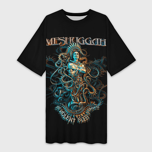 Женская длинная футболка Meshuggah: Violent Sleep / 3D-принт – фото 1
