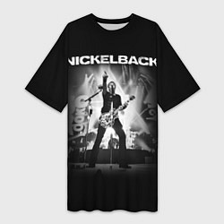 Женская длинная футболка Nickelback Rock