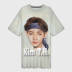 Женская длинная футболка BTS Kim T.H.