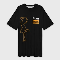 Женская длинная футболка PornHub: Neon Girl