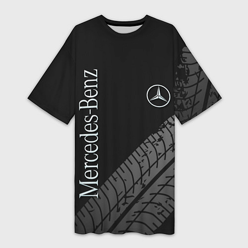 Женская длинная футболка Mercedes AMG: Street Style / 3D-принт – фото 1