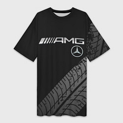 Женская длинная футболка Mercedes AMG: Street Racing