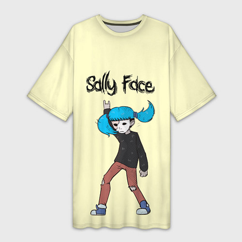 Женская длинная футболка Sally Face: Rock You / 3D-принт – фото 1