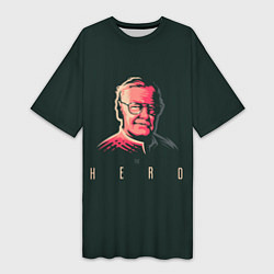 Женская длинная футболка Stan Lee The hero