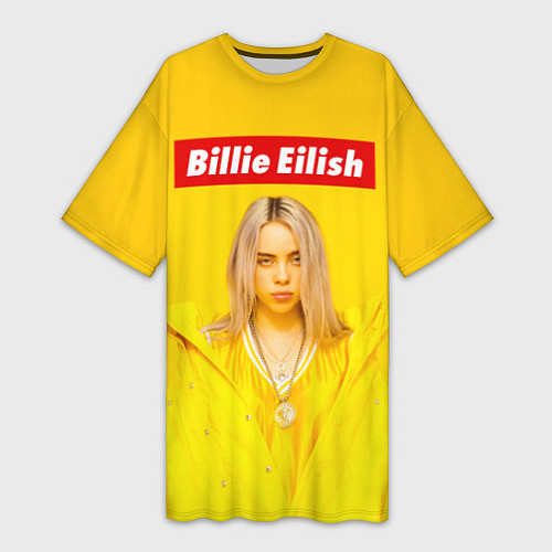 Женская длинная футболка Billie Eilish: MyBoi / 3D-принт – фото 1