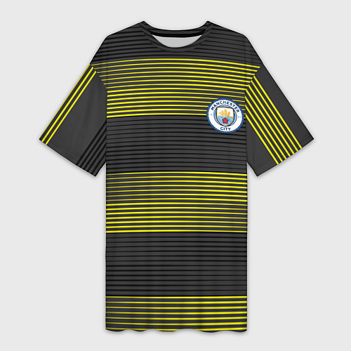 Женская длинная футболка Manchester City - Pre Match Top 2022 / 3D-принт – фото 1