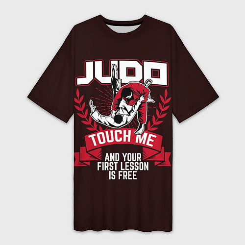 Женская длинная футболка Judo: Touch Me / 3D-принт – фото 1