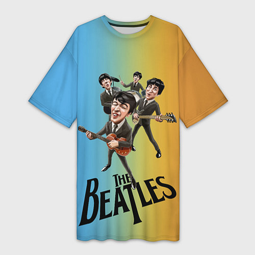 Женская длинная футболка The Beatles - world legend / 3D-принт – фото 1