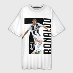 Женская длинная футболка Ronaldo the best