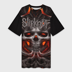 Женская длинная футболка Slipknot: Hell Skull