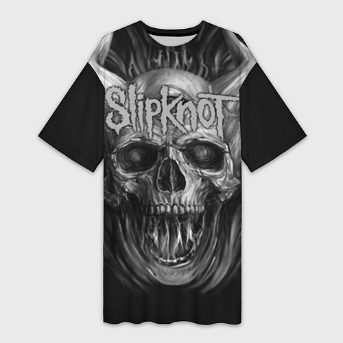 Женская длинная футболка Slipknot: Devil Skull / 3D-принт – фото 1