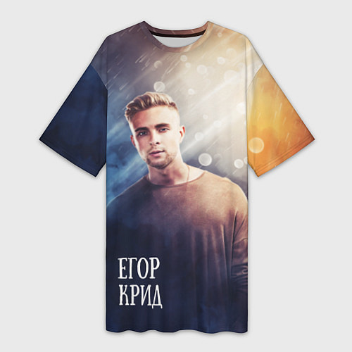 Женская длинная футболка Егор Крид: Слеза / 3D-принт – фото 1