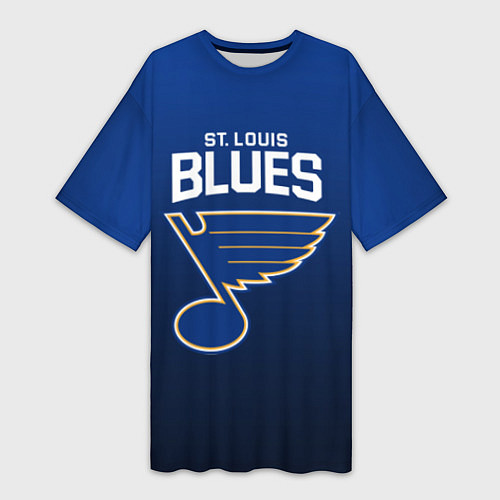 Женская длинная футболка St Louis Blues / 3D-принт – фото 1