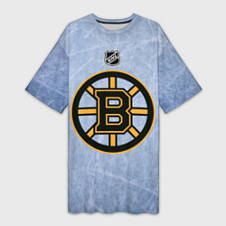 Футболка женская длинная Boston Bruins: Hot Ice, цвет: 3D-принт