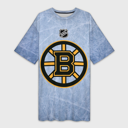 Женская длинная футболка Boston Bruins: Hot Ice / 3D-принт – фото 1
