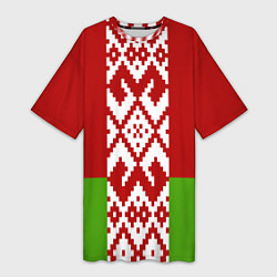 Женская длинная футболка Беларусь флаг