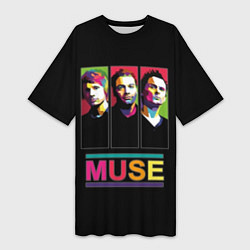 Женская длинная футболка Muse pop-art