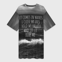 Женская длинная футболка Bring Me The Horizon - it comes in waves