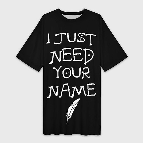 Женская длинная футболка Your name / 3D-принт – фото 1