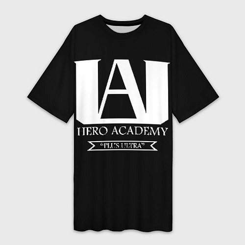 Женская длинная футболка UA HERO ACADEMY logo / 3D-принт – фото 1