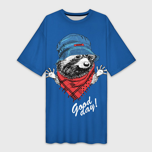 Женская длинная футболка Good day / 3D-принт – фото 1